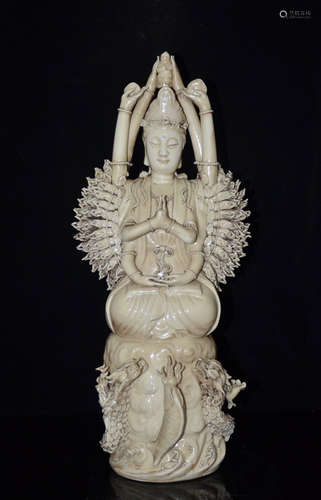 DEHUA GLAZE GUANYIN BUDDHA