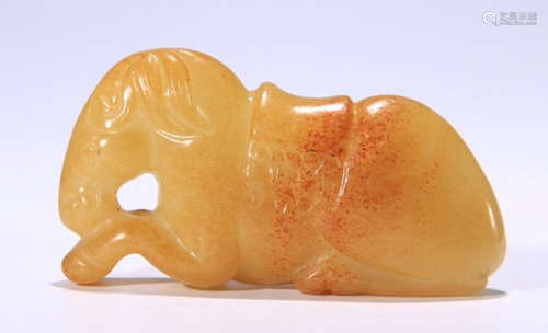 HETIAN JADE HORSE PENDANT