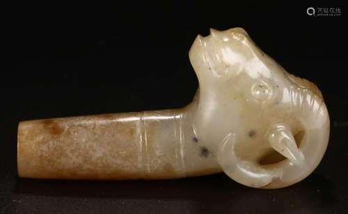 HETIAN JADE BEAST PENDANT