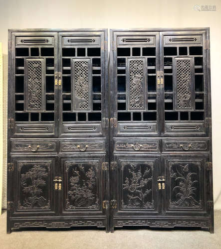 XIAOYE ZITAN WOOD CARVED CABINET