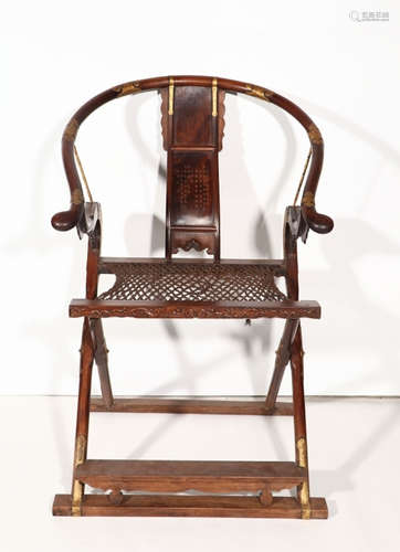 HUANGHUALI WOOD CARVED CHAIR