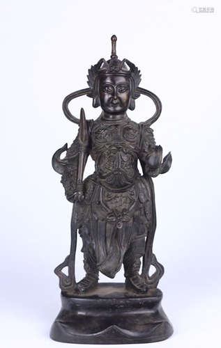 COPPER CARVED WEITUO FIGURE