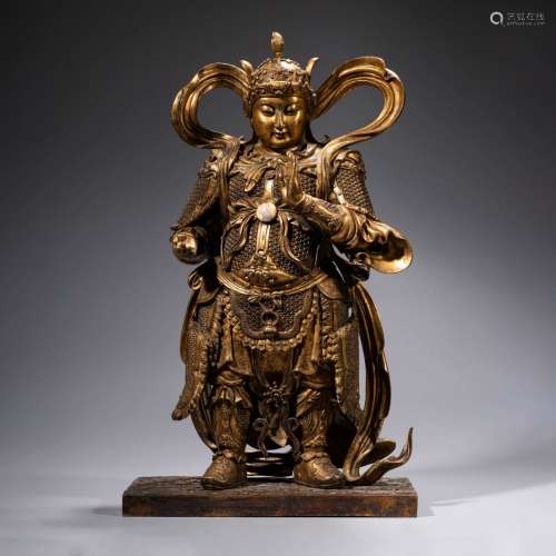 A Gild Bronze Statue of Weituo Buddha