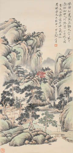 A Chinese Lnadscape Painting, Tao Lengyue Mark