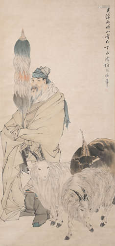 A Chinese Figure Painting, Ren Bonian Mark