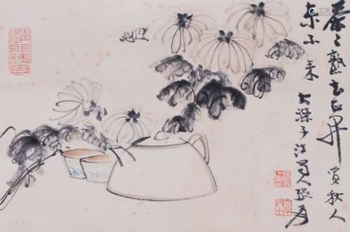 ZHANG DAQIAN (ATTRIBUTED TO, 1899-1983), CHRYSANTHEMUM