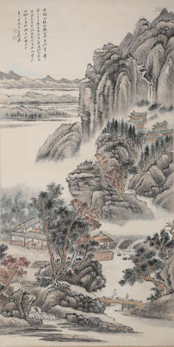 A Chinese Landscape Painting, Zhang Daqian Mark