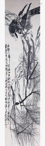 A Chinese Painting Scroll, Qi BaiShi Mark