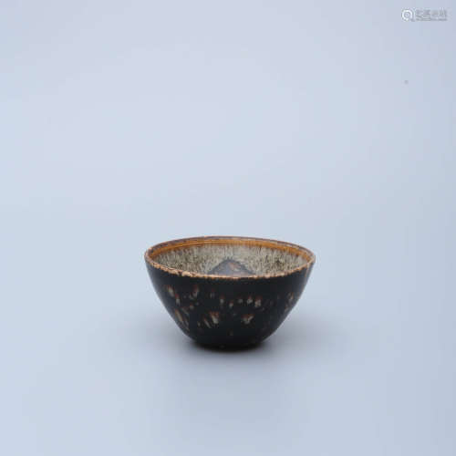 A Black Glaze Brown Spots Porcelain Cup