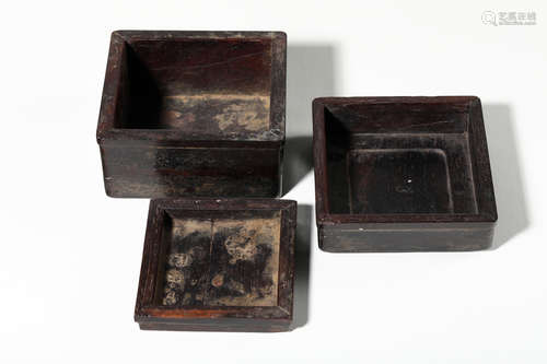 Chinese Zitan Wood Cover Box