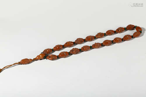 Chinese 18 Lohan Motif Prayer Beads