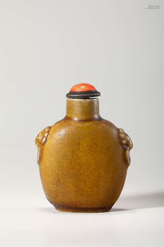 Chinese Soy Glazed Snuff Bottle