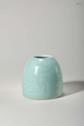 Chinese Pale Celadon Glazed Water Coupe, Marked