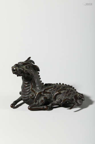 Chinese Bronze Beast Water Coupe