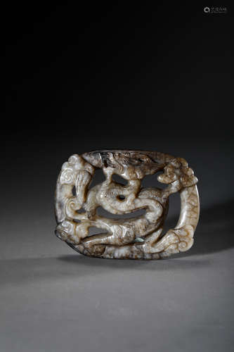 Chinese Jade Dragon Pendant