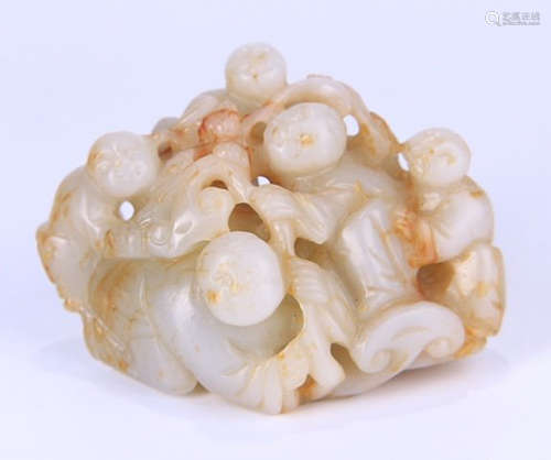 HETIAN JADE CARVED FIGURE SHAPED PENDANT