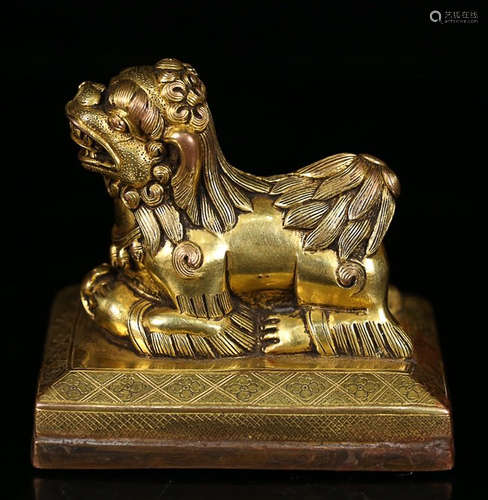 GILT BRONZE CAST SEAL