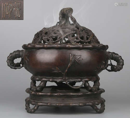 SONGYUELV MARK COPPER CAST CENSER