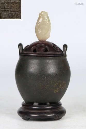 COPPER CAST DOUBLE EAR CENSER