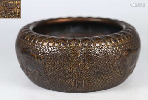 DAMINGXUANDENIANZHI MARK COPPER CENSER