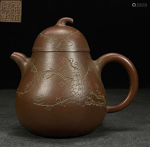 CHENTINGSHENG MARK ZISHA CARVED POT