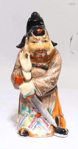 PORCELAIN CARVED FIGURE STATUE