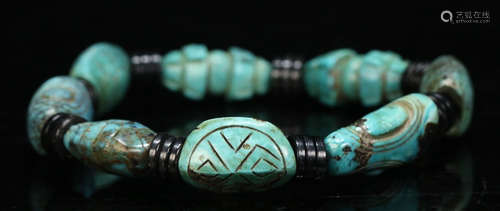 ANTIQUE TURQUOISE STRING BRACELET