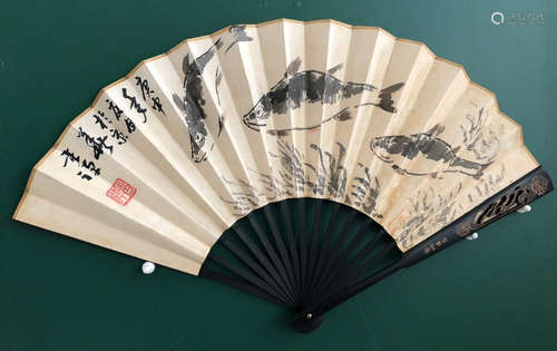 LIKUCHAN FISH PATTERN PAINTING FAN