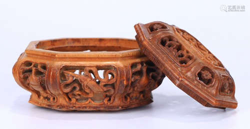 BAMBOO CARVED CENSER