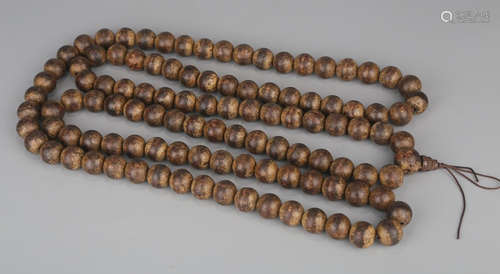 CHENXIANG WOOD STRING NECKLACE WITH 108 BEADS