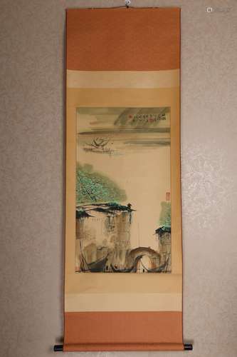 chinese vertical painting by liu fanshan