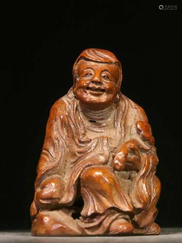 Backflow. Hand-carved Bamboo Ornament of Figure Design, the Republic of China