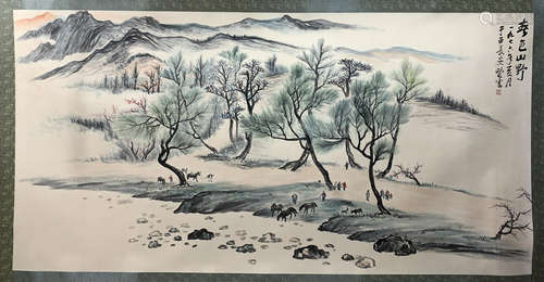 chinese  painting by zhao wangyun in modern times