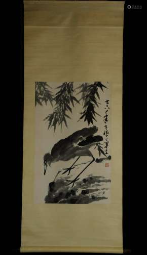 Vertical Painting :Ink Painting by Li Kuchan