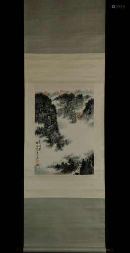 Vertical Painting :Mountains in the Spring by Qian Songyan