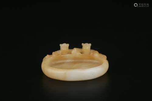 Hetian Jade Washer Carved with Two Boys,Qing Dynasty