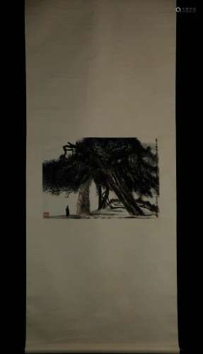 Vertical Painting :Figure by Li Keran