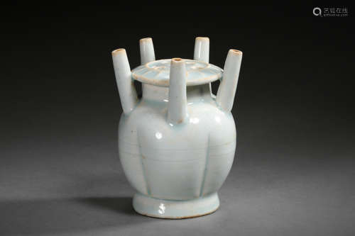 SONG DYNASTY, CHINESE HUTIAN KILN FIVE-SPOUT POT