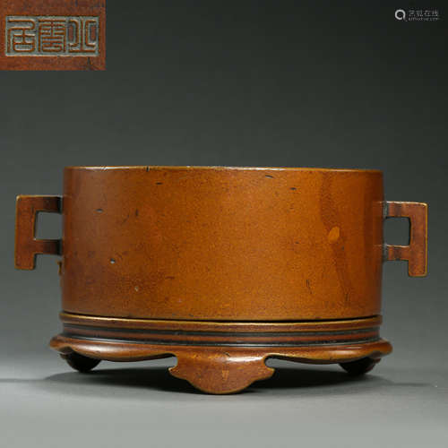 MING DYNASTY, CHINESE COPPER INCENSE BURNER