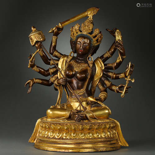 TIBETAN GILT BRONZE BUDDHA STATUE