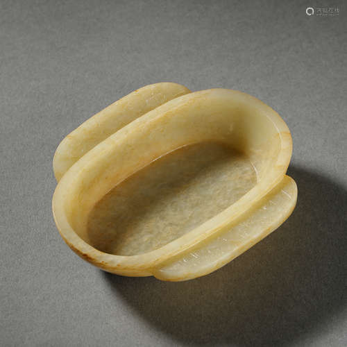 HAN DYNASTY, CHINESE HETIAN JADE EAR CUP