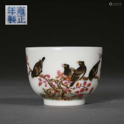 QING DYNASTY, CHINESE FAMILLE ROSE PORCELAIN CUP