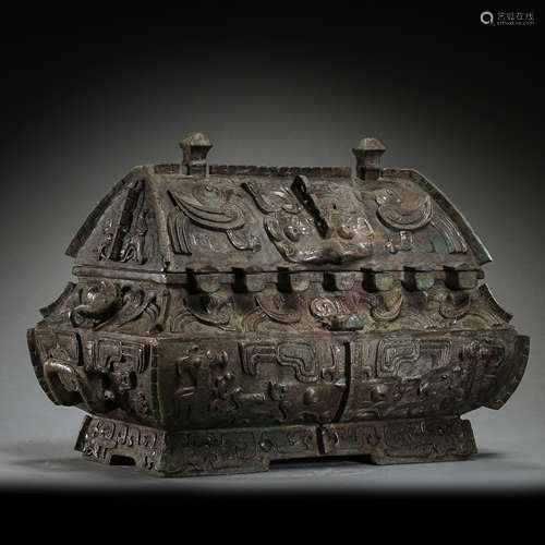 OLD CHINESE BRONZE CONTAINER