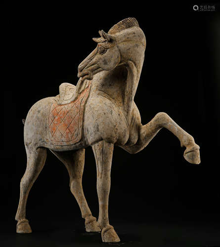 OLD CHINESE POTTERY HORSE