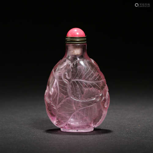 QING DYNASTY, CHINESE COLORED GLASS SNUFF BOTTLE