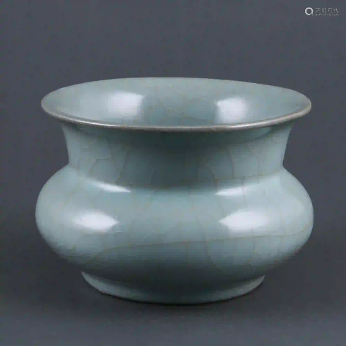 Song Dynasty style Official Kiln Celadon Open-mouth Zun