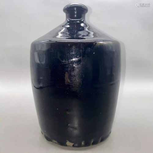 Celadon Glazed Plum Bottle