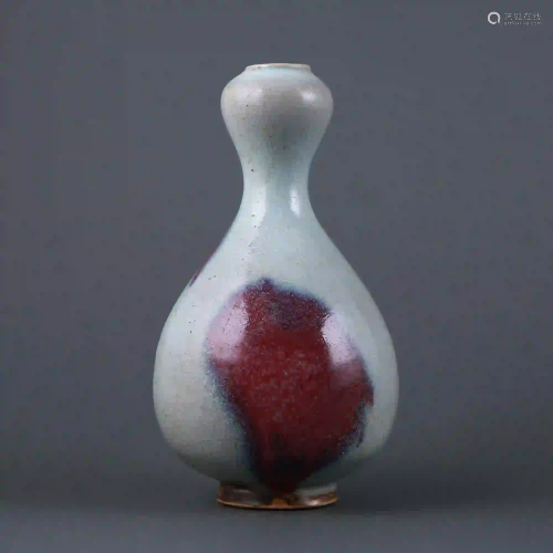 Jin Dynasty style Jun Kiln Celadon Enameled Garlic Vase