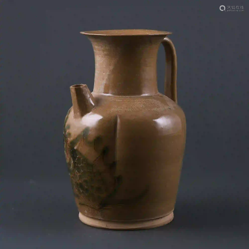 Tang Dynasty style Changsha Kiln Yellow-glazed Painted