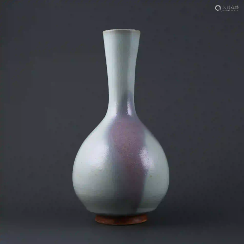 Song Jun ware moon white glaze purple spot straight